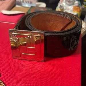 Vintage FENDI Leather Belt- See Entire Description